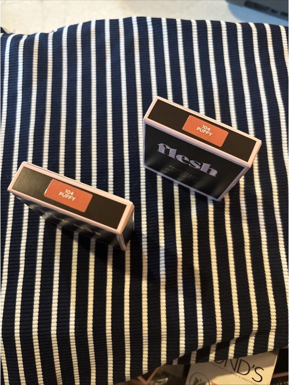 Set Of 2 Flesh Beauty By Revlon Swipe Flesh Lip Color  104 Puffy Case Has Mirror